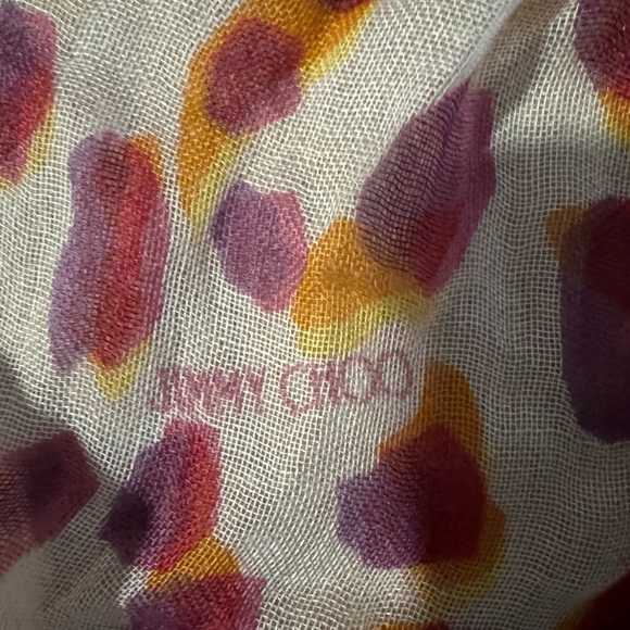 Rare Jimmy Choo Silk Cashmere Shawl Scarf $1000! - Picture 3 of 3